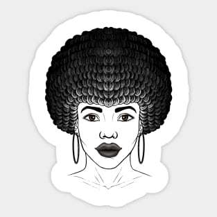 Afro girl Afro woman Afro queen beautiful Afro girl Sticker